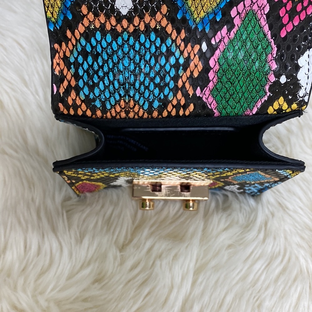 Dream Control Multi Color Python-Embossed Mini Bag - Picture 10 of 13